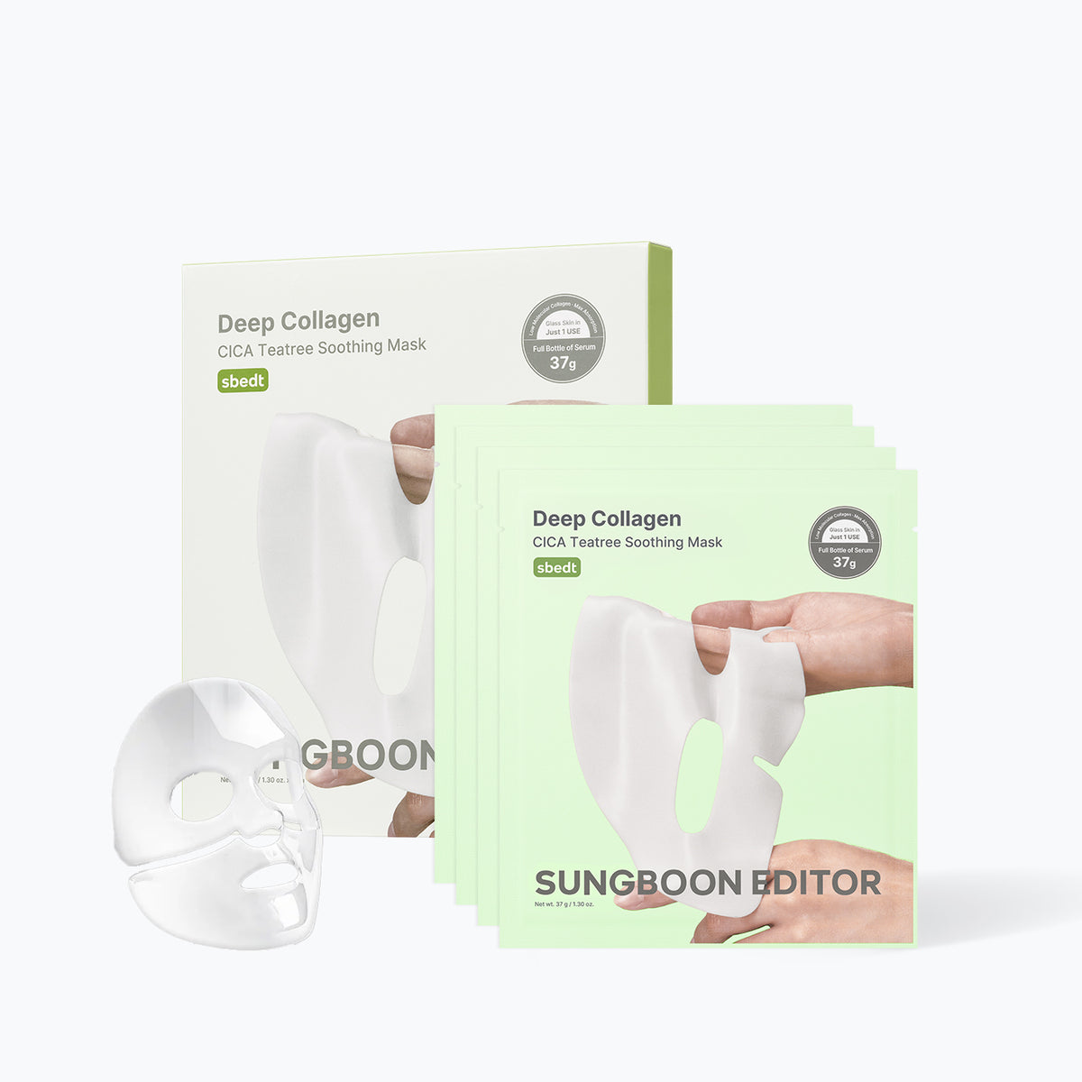 SUNGBOON EDITOR Deep Collagen Cica Teatree Soothing Mask 4s/ box