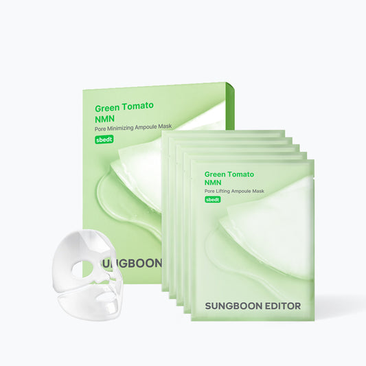 SUNGBOON EDITOR Green Tomato NMN Pore Lifting Ampoule Mask 23g*10pcs